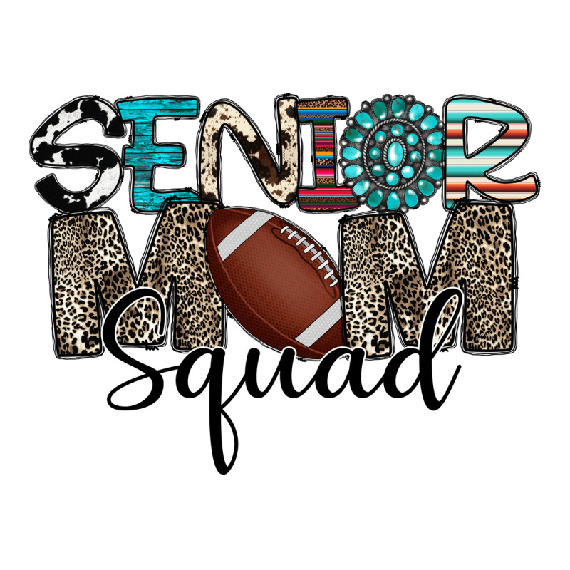 Senior Mom Squad Football Design Urban Heavy Tee by CowhideDigitalArt | Teevron