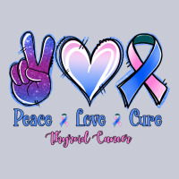 Peace Love Cure Thyroid Cancer Heavyweight Hoodie | Teevron