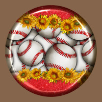 Baseball With Sunflower Round Earrings Premium Tee | Teevron