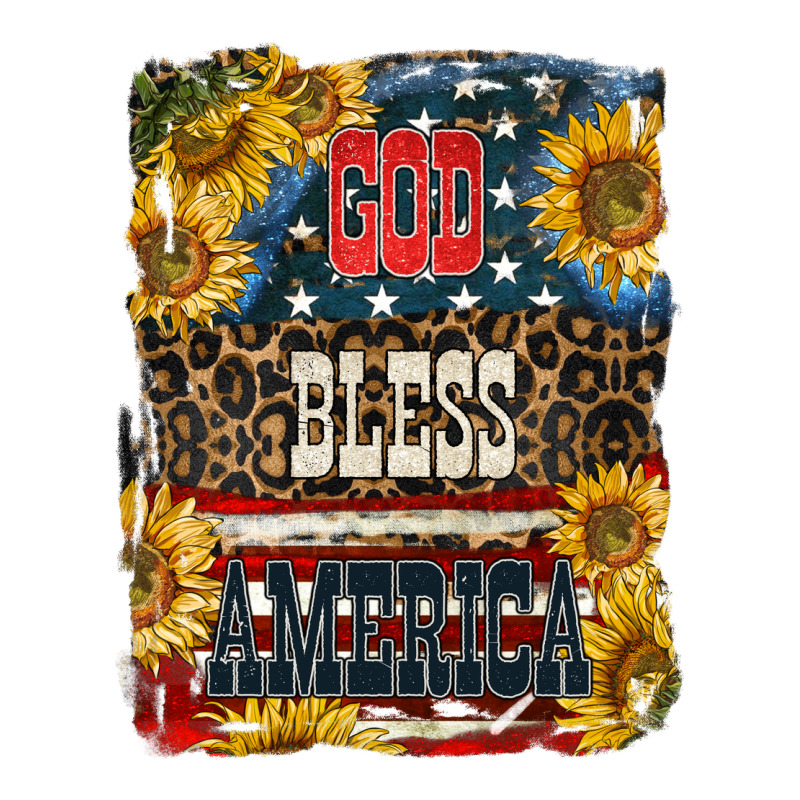 Western God Bless America 4th Of July Ladies Tee by LillyAllenDesigns | Teevron