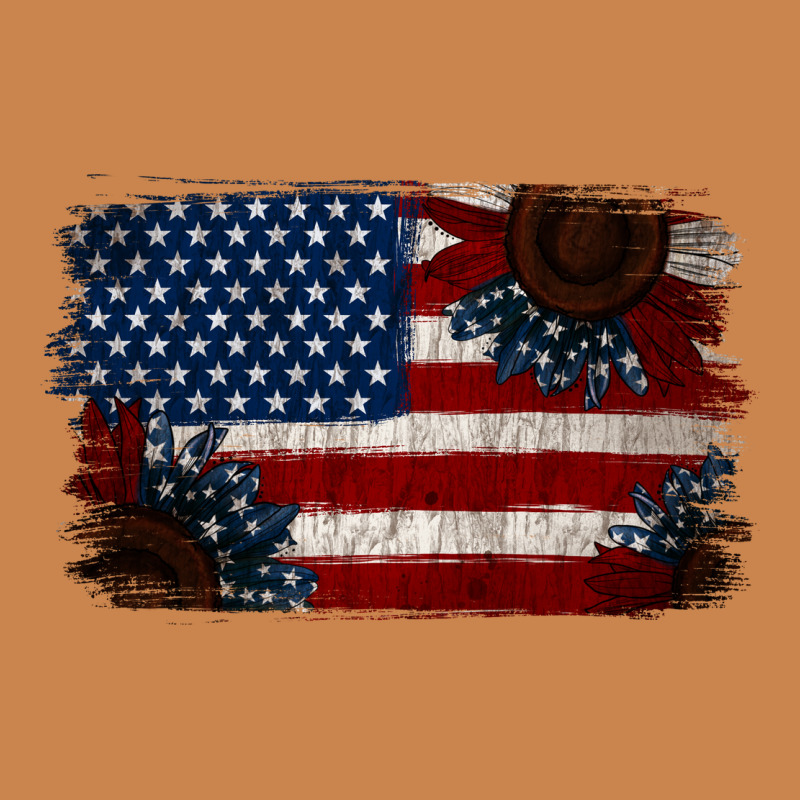 Distressed Sunflower American Flag Heavyweight Hoodie by Jasminsmagicworld | Teevron