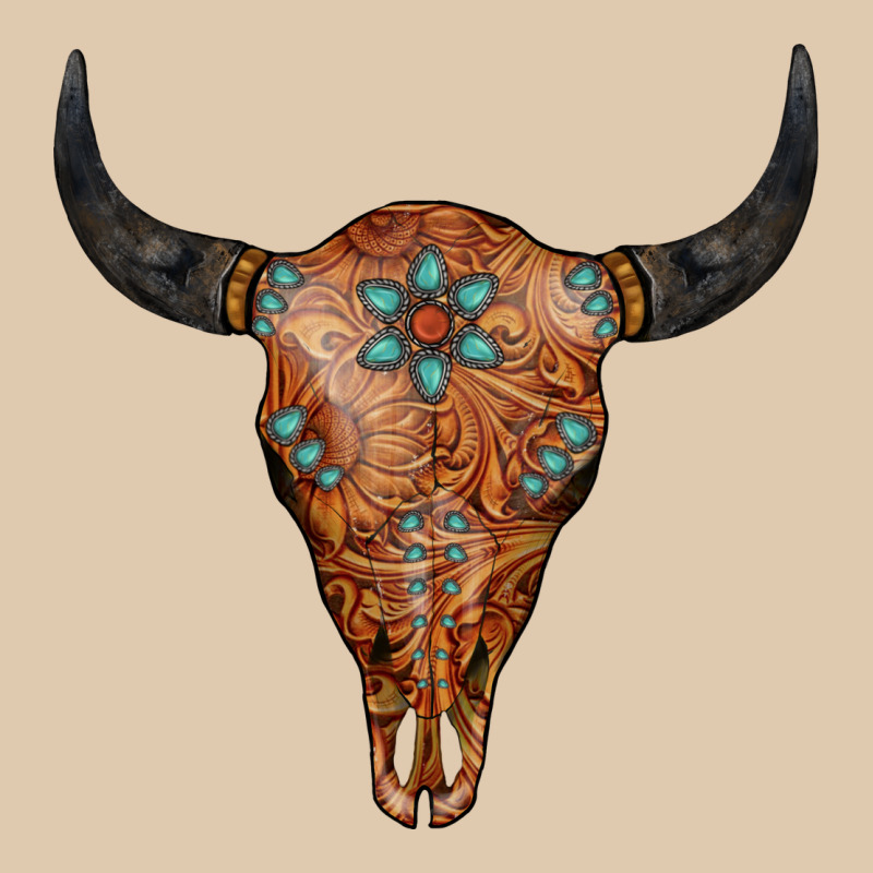 Western Tooled Leather Bull Skull Heavyweight Sweatshirt by Jasminsmagicworld | Teevron