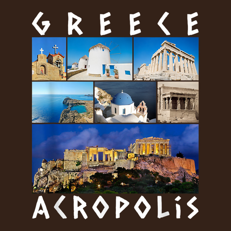 Greece Acropolis Famous Sights Gallery Traveler Souvenir T Shirt Heavy Core Tee by baoMotion | Teevron