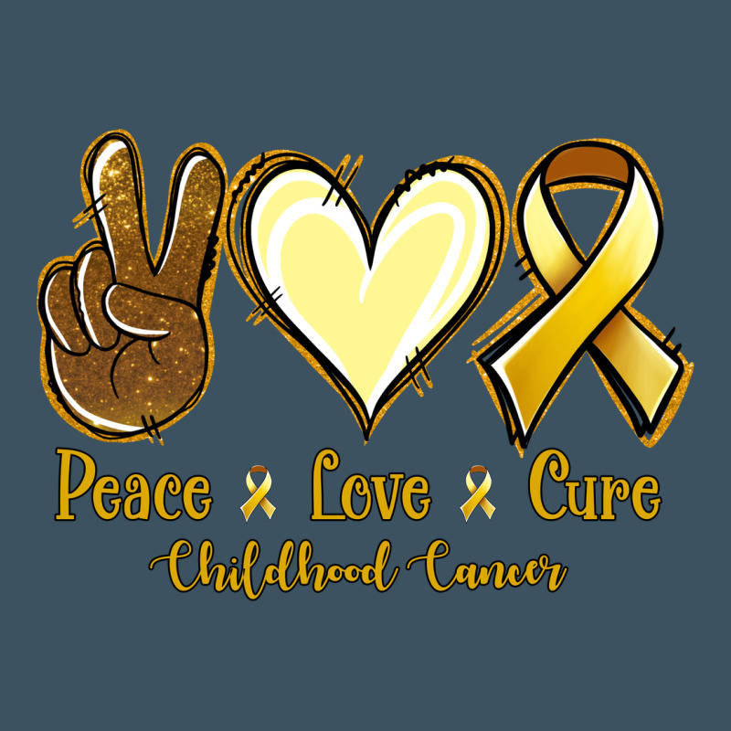 Peace Love Cure Childhood Cancer Urban Heavy Tee by Jasminsmagicworld | Teevron