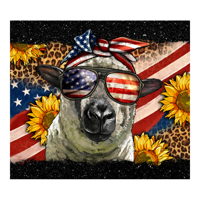 Western 4th Of July Sheep Ladies Tee by LillyAllenDesigns | Teevron