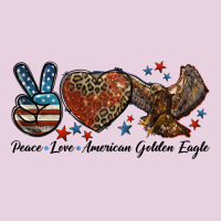 Western Peace Love American Golden Eagle Ladies Tee | Teevron