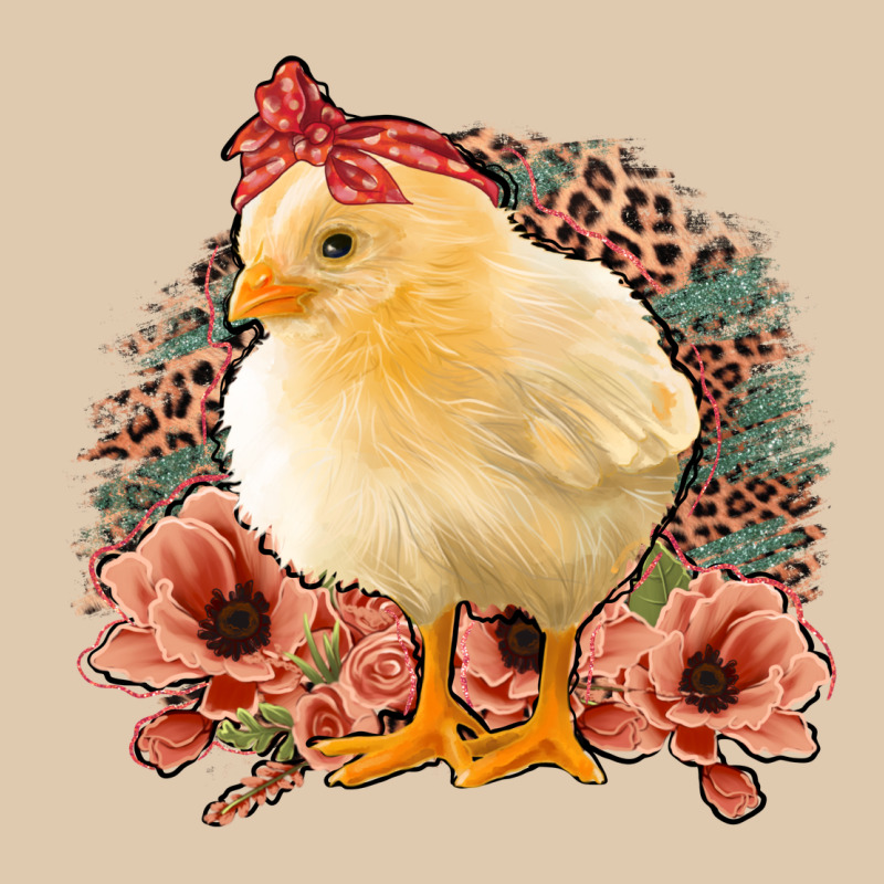 Chick With Flowers Feopard Heavyweight Sweatshirt by Jasminsmagicworld | Teevron