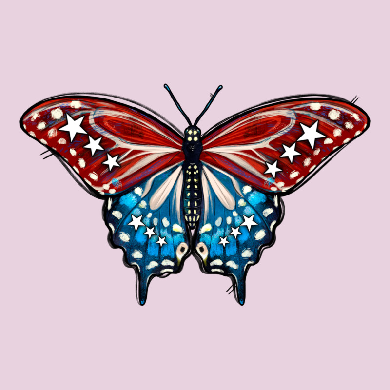 Patriotic American Flag Butterfly 4th Of July Ladies Tee by LillyAllenDesigns | Teevron