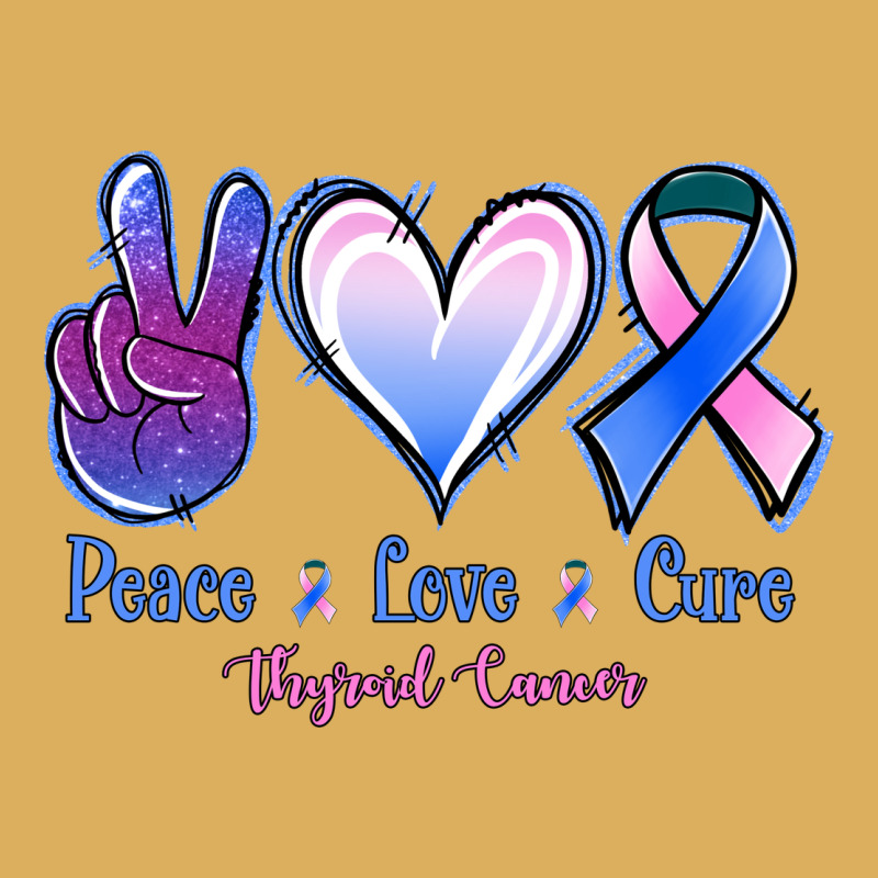 Peace Love Cure Thyroid Cancer Premium Hoodie by Jasminsmagicworld | Teevron