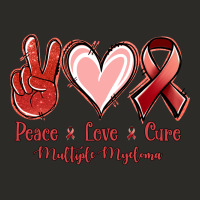 Peace Love Cure Multiple Myeloma Cancer Heavy Core Tee | Teevron