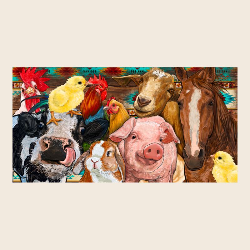 Farm Animals With Aztec Zipper Hoodie by RanaPortraitStore | Teevron
