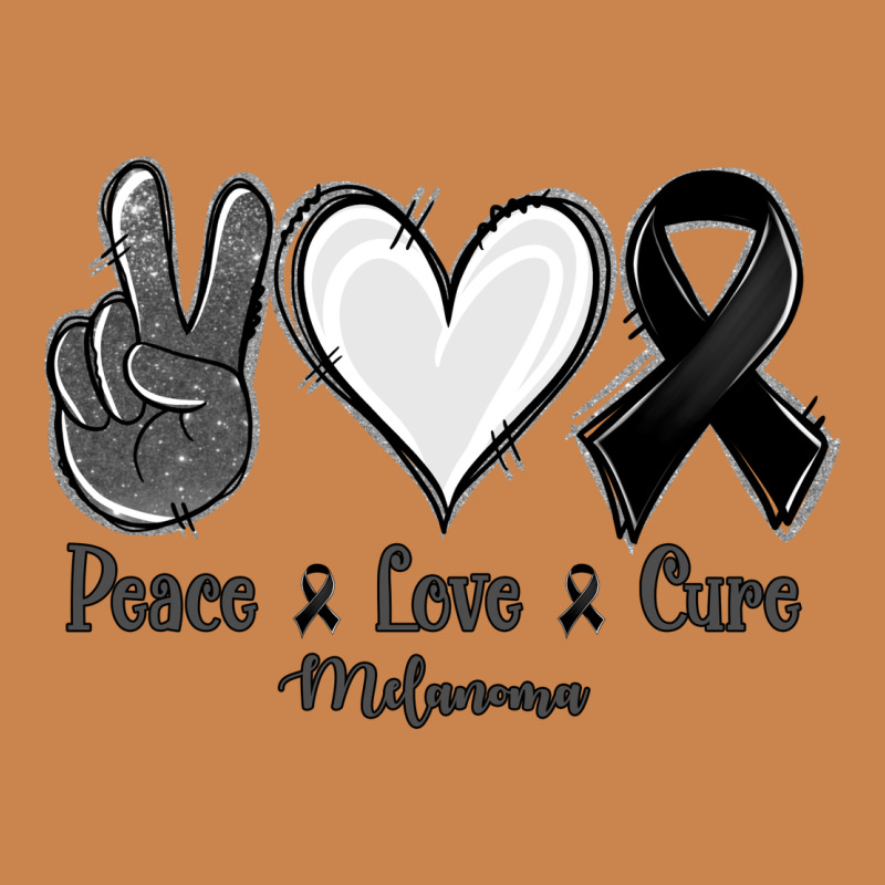 Peace Love Cure Melanoma Cancer Heavyweight Hoodie by Jasminsmagicworld | Teevron