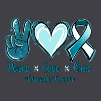 Peace Love Cure Cervical Cancer Heavyweight Hoodie | Teevron