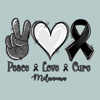 Peace Love Cure Melanoma Cancer Heavy Core Tee | Teevron