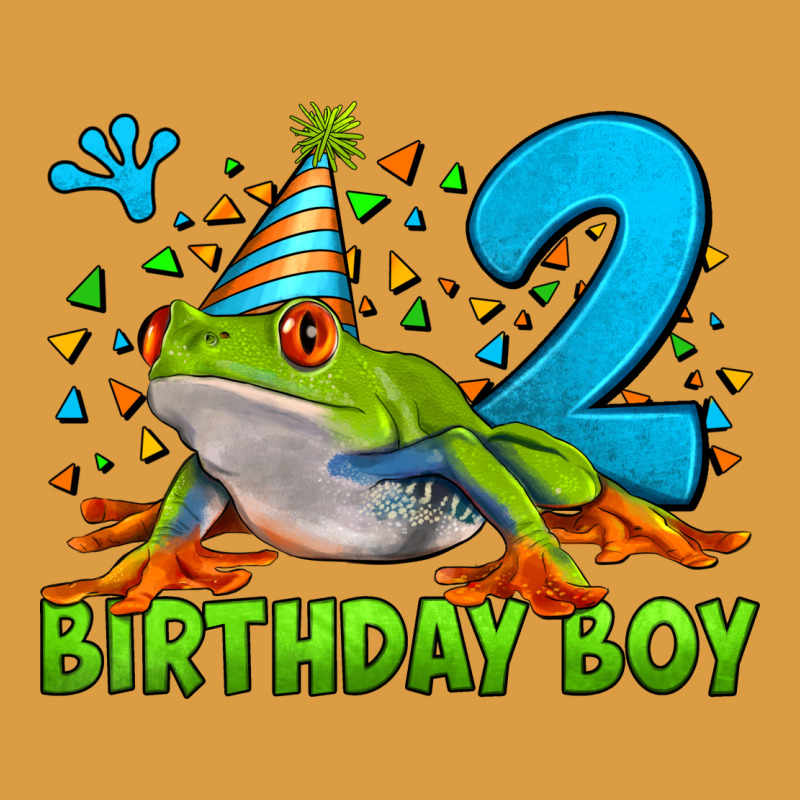 Birthday Boy Frog Age 2 Urban Heavy Tee by LillyAllenDesigns | Teevron