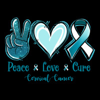 Peace Love Cure Cervical Cancer Heavy Core Tee | Teevron