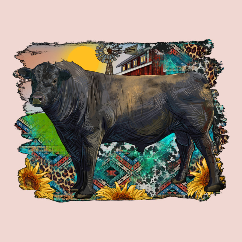 Black Angus Bull With Aztec And Farm Background Premium Sweatshirt by RanaPortraitStore | Teevron