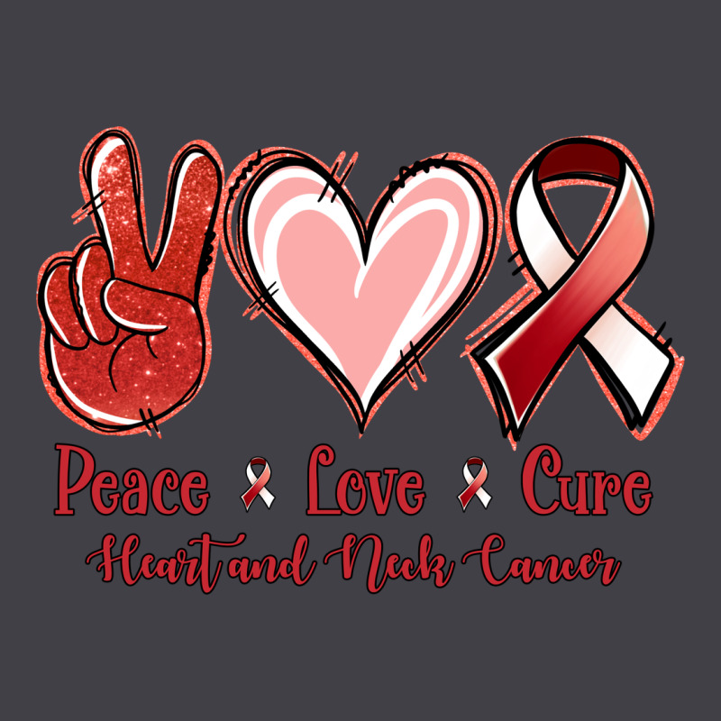 Peace Love Cure Heart And Neck Cancer Heavyweight Hoodie by Jasminsmagicworld | Teevron