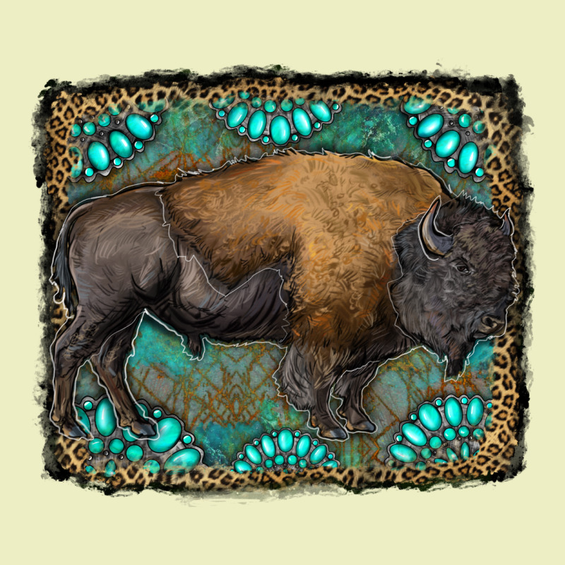 Bison With Gemstone Background Urban Hoodie by RanaPortraitStore | Teevron