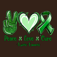 Peace Love Cure Liver Cancer Heavy Core Tee | Teevron