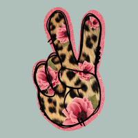 Floral Leopard Peace Sign Heavyweight Hoodie | Teevron
