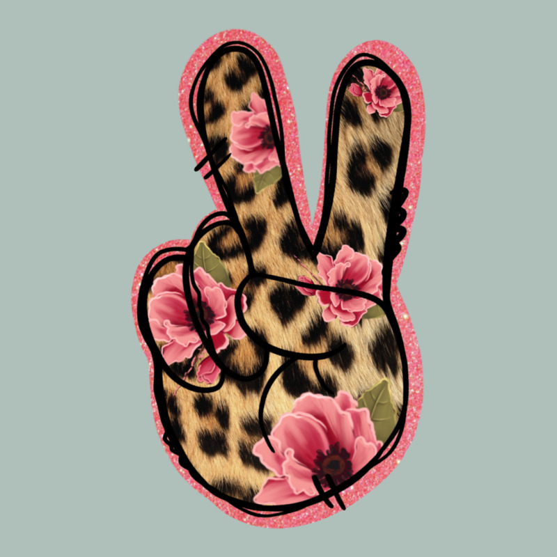 Floral Leopard Peace Sign Heavyweight Hoodie by Jasminsmagicworld | Teevron