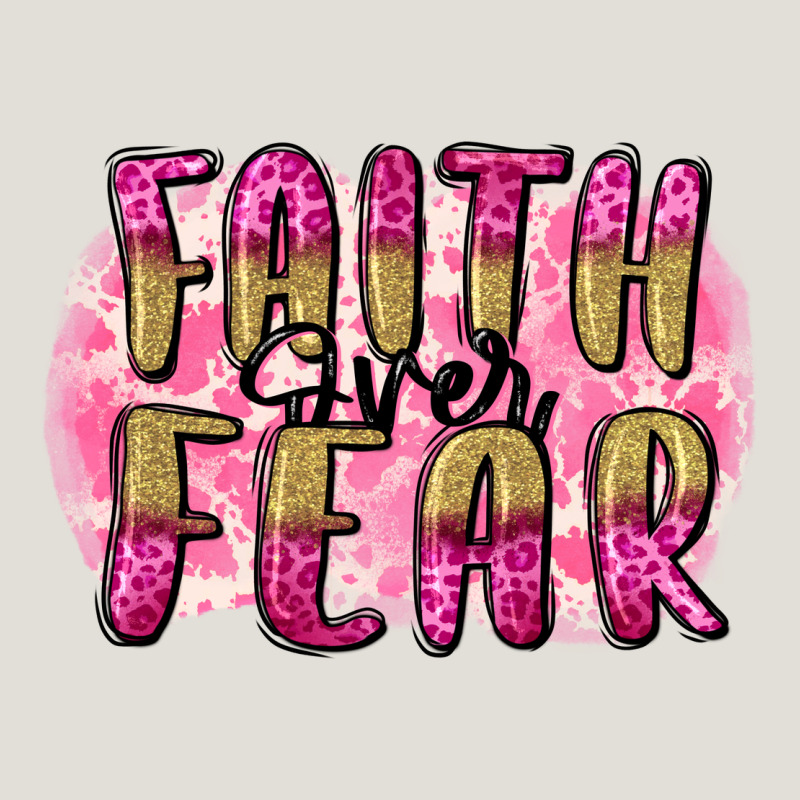 Faith Over Fear  Breast Cancer Awareness Heavy Core Tee by FaDigitalArtStudio | Teevron