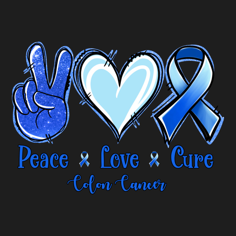 Peace Love Cure Colon Cancer Heavyweight Hoodie by Jasminsmagicworld | Teevron