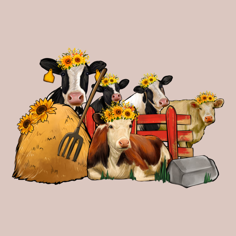 Cows With Sunflower Headbands Premium Hoodie by Jasminsmagicworld | Teevron