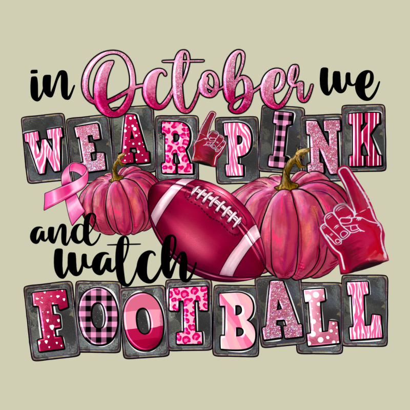 In October We Wear Pink And Watch Football Heavy Core Tee by FaDigitalArtStudio | Teevron