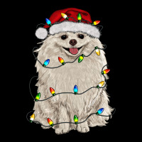 White Pomeranian With Christmas Lights Heavy Core Tee | Teevron