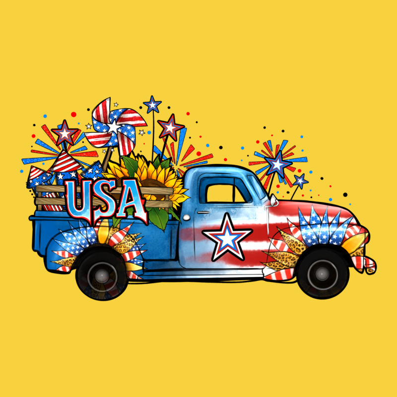 Usa 4th Of July Sunflower Truck Premium Sweatshirt by Jasminsmagicworld | Teevron