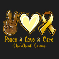 Peace Love Cure Childhood Cancer Heavyweight Hoodie | Teevron