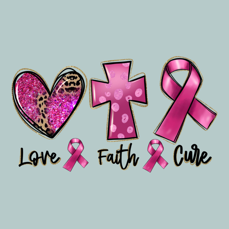 Love Faith Cure Breast Cancer Heavy Core Tee by FaDigitalArtStudio | Teevron