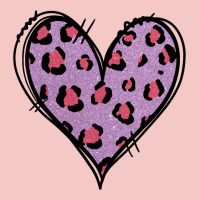 Glitter Purple Leopard Heart Urban Heavy Tee | Teevron
