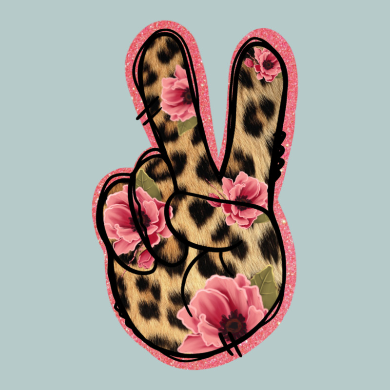 Floral Leopard Peace Sign Heavy Core Tee by Jasminsmagicworld | Teevron