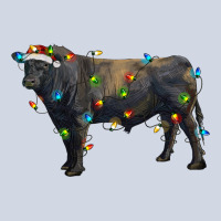 Christmas Black Angus Bull With Christmas Lights Premium Sweatshirt | Teevron
