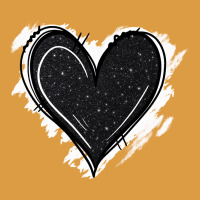 Black Glitter Heart Urban Heavy Tee | Teevron