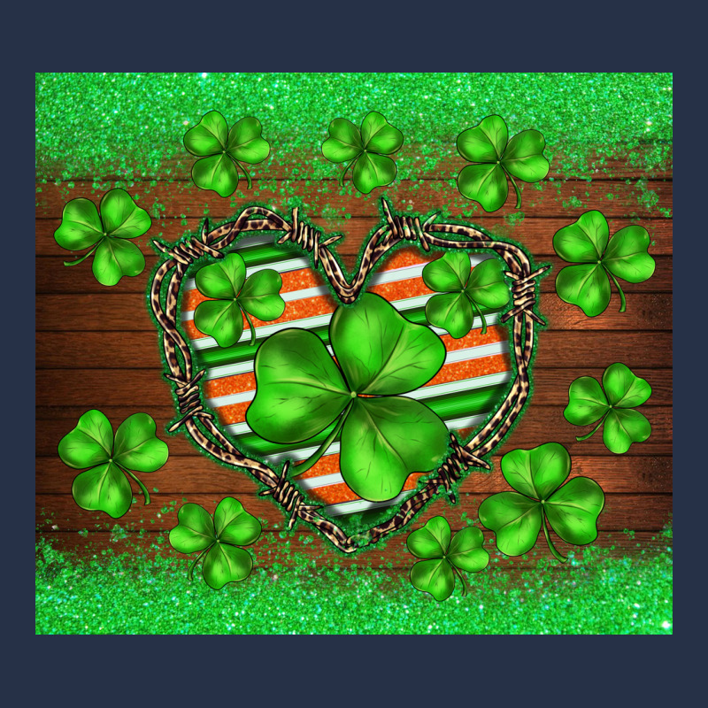 St.patricks Heart Shamrocks Glitter Premium Hoodie by BarkalooDesign | Teevron