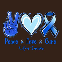 Peace Love Cure Colon Cancer Heavy Core Tee | Teevron