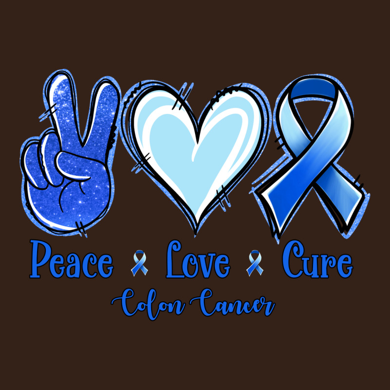 Peace Love Cure Colon Cancer Heavy Core Tee by Jasminsmagicworld | Teevron