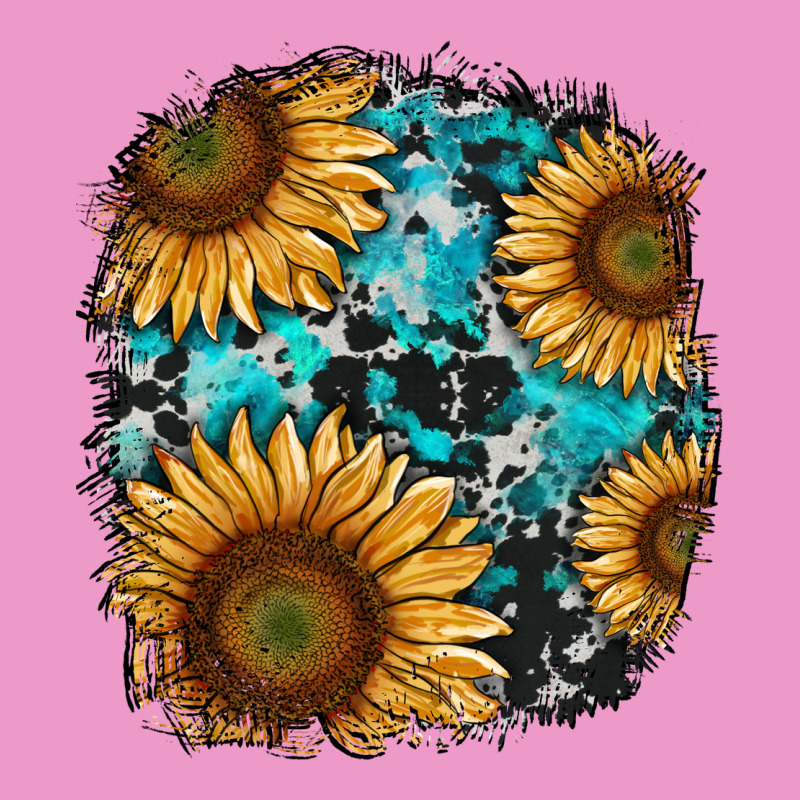 Sunflower Cowhide And Turquoise Patches Urban Hoodie by RanaPortraitStore | Teevron