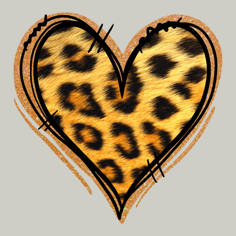 Gold Glitter Leopard Heart Heavyweight Hoodie by Jasminsmagicworld | Teevron