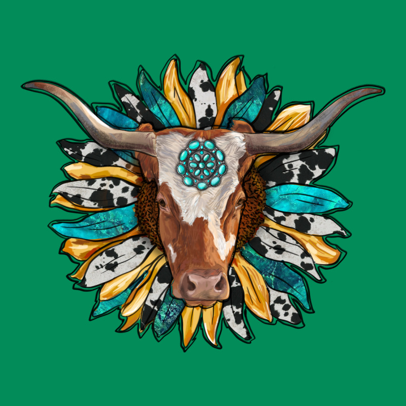 Texas Longhorn Sunflower Background Urban Hoodie by RanaPortraitStore | Teevron
