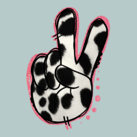 Black White Dalmatian Peace Sign Heavy Core Tee | Teevron