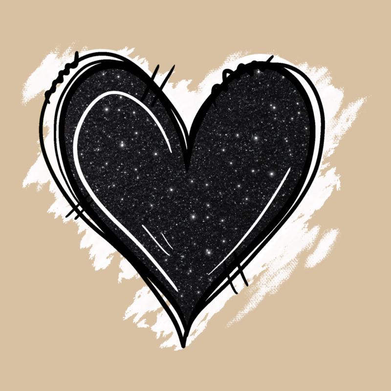 Black Glitter Heart Heavyweight Hoodie by Jasminsmagicworld | Teevron