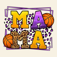 Purple And Gold Basketball Leopard Frame Mama Vintage Tee | Teevron