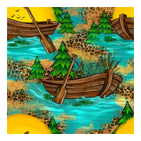 Lake Boat Rudder And Sunflowers Seamless Pattern | Teevron