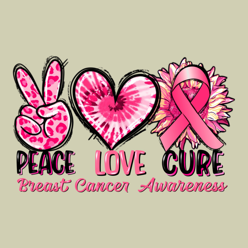 Peace Love Cure Breast Cancer Awareness Heavy Core Tee by FaDigitalArtStudio | Teevron