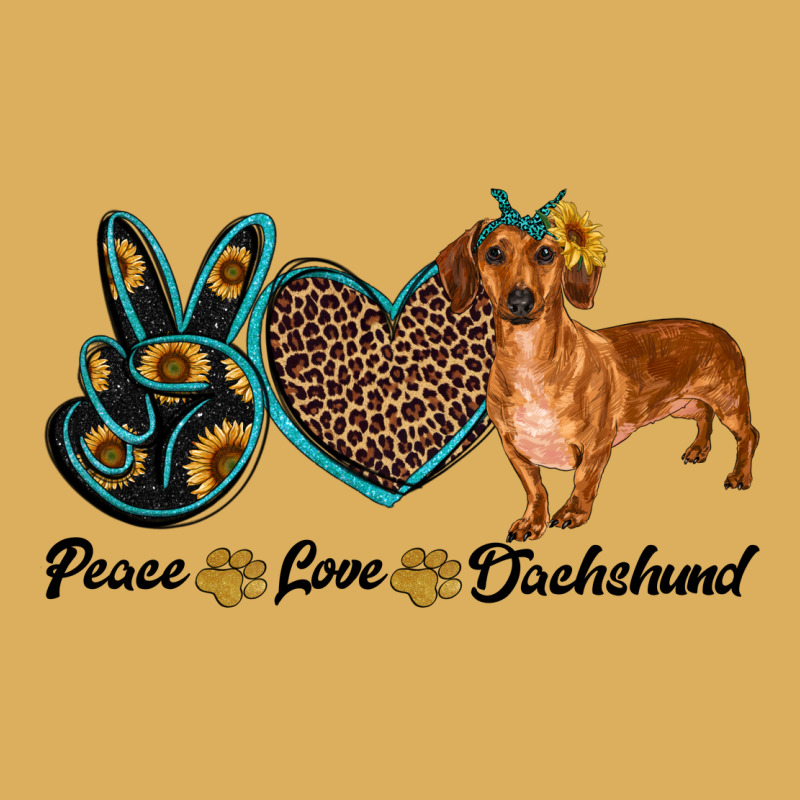 Peace Love Dachshund Premium Hoodie by RanaPortraitStore | Teevron